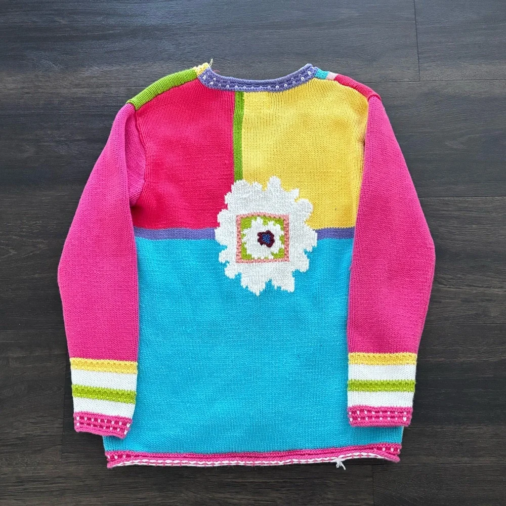 Vintage Y2K Storybook Knits Colorful Cardigan Sweater - Picture 3 of 4